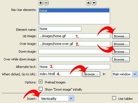 verticle menu nav bar